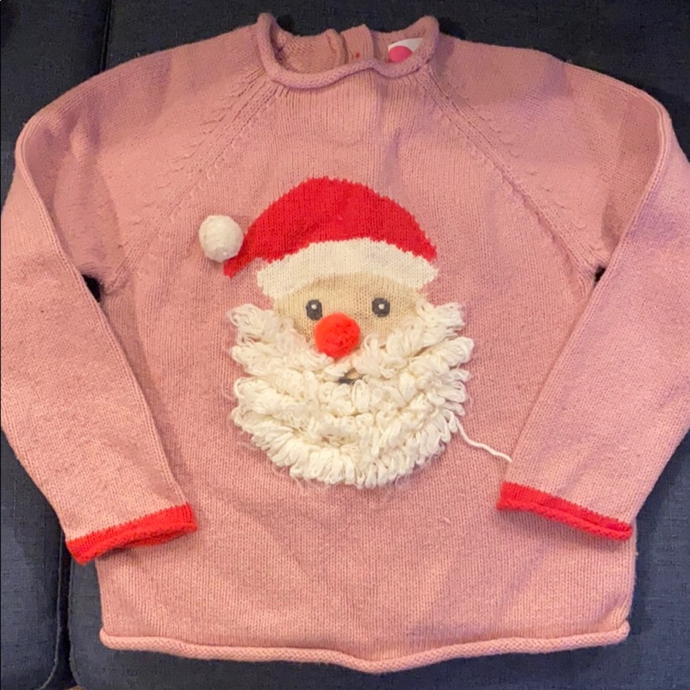 MiniBoden kids Santa sweater